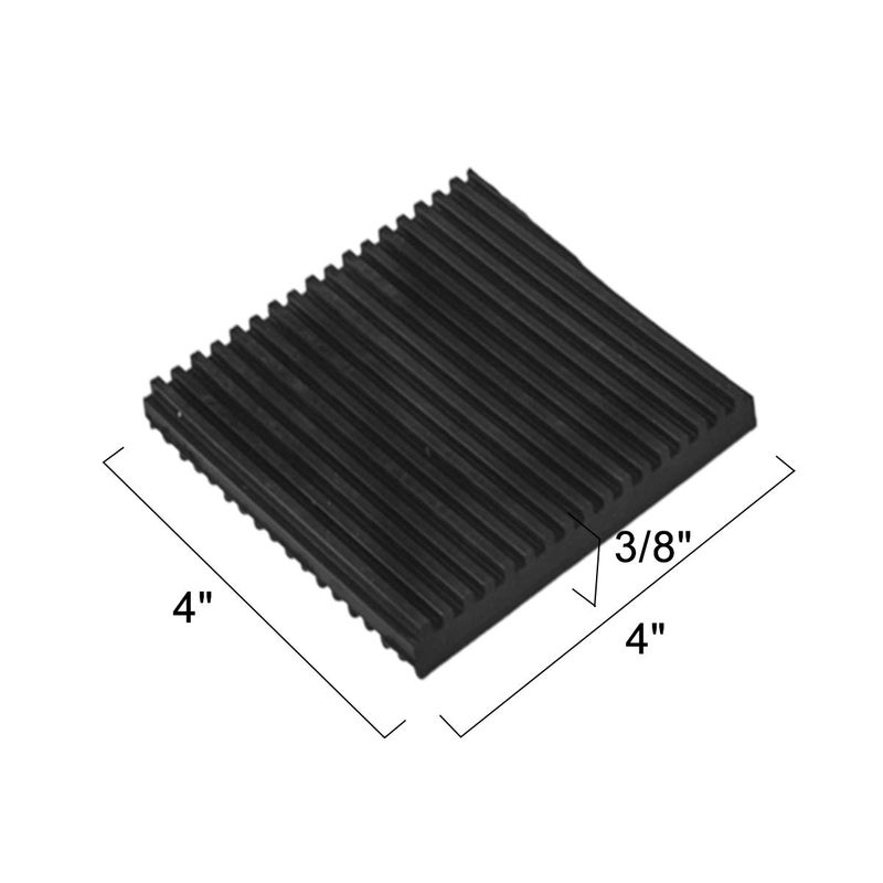 Air Jade Rubber Anti Vibration Pads, 4 x 4 x 3/8 inches Heavy Duty All-Rubber Vibration Isolation Mats for HVAC, Compressors, Treadmills, Air Conditioner Units, Washer, 4 Pack - Image 2